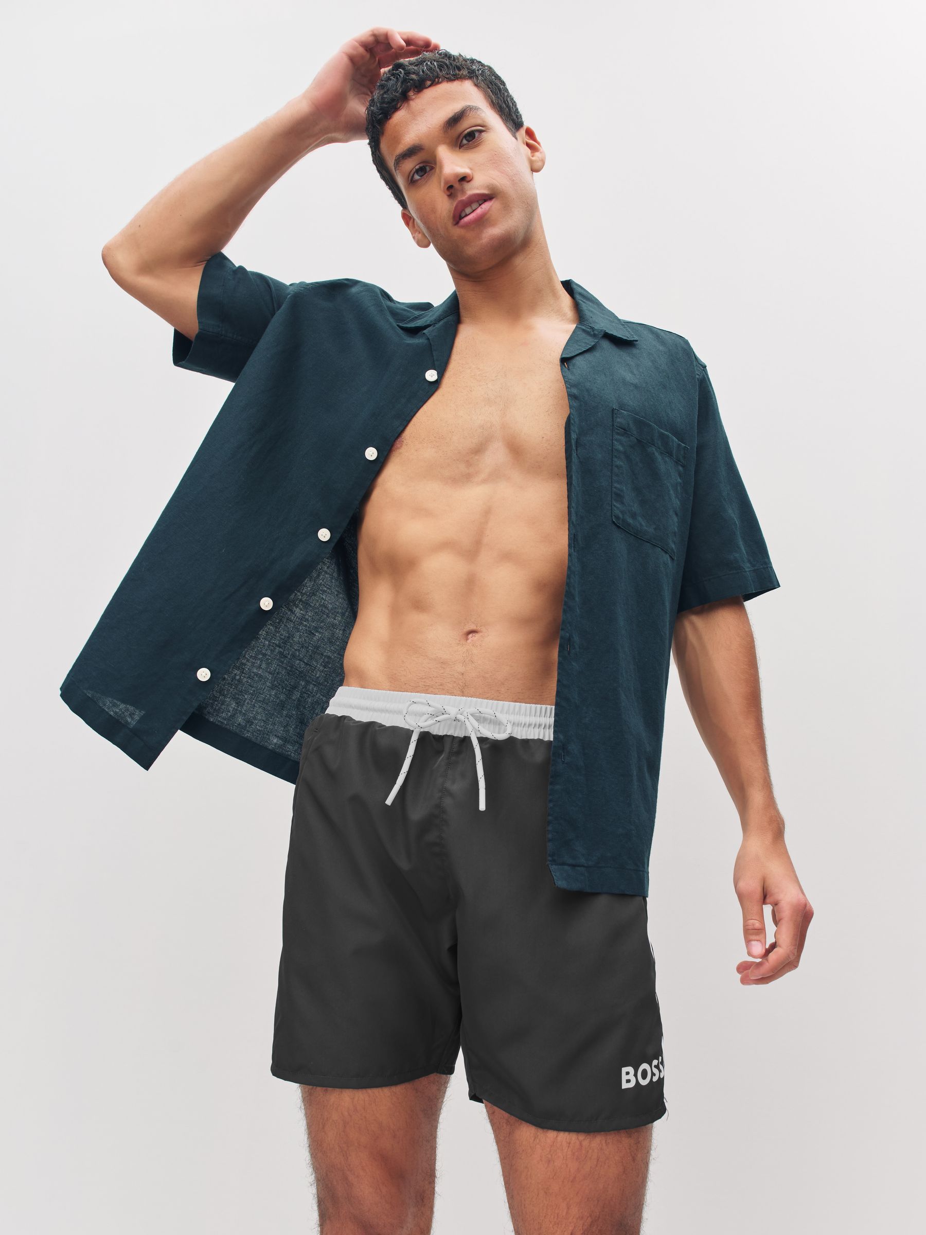 Buy BOSS Black Starfish Quick Dry Swim Shorts from Next USA