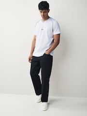 BOSS White Regular Fit  V-Neck T-Shirt - Image 3 of 5