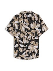 BOSS Light Green Relaxed Fit Printed Shirt - Image 1 of 1