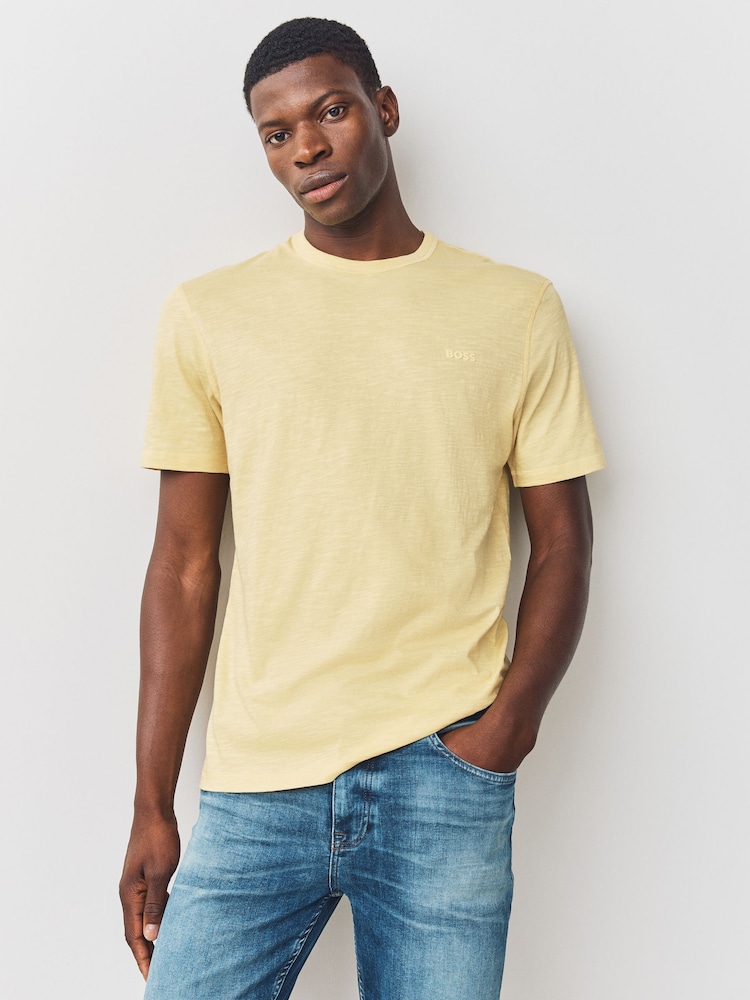 BOSS Yellow Regular Fit Logo T-Shirt - Image 1 of 4 BOSS Yellow Regular Fit Logo T-Shirt - Image 1 of 4