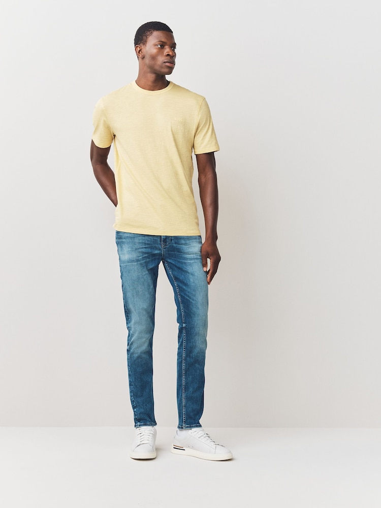 BOSS Yellow Regular Fit Logo T-Shirt - Image 2 of 4 BOSS Yellow Regular Fit Logo T-Shirt - Image 2 of 4
