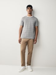 BOSS Grey Taut Check T-Shirt - Image 3 of 6
