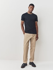 Negro - BOSS Regluar Fit Tessler Tipped T-Shirt - Imagen 3 de 6