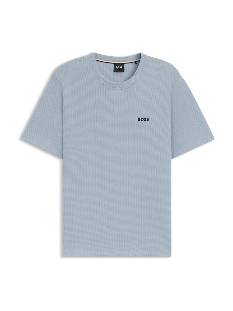 BOSS Blue Waffle T-Shirt - Image 1 of 1