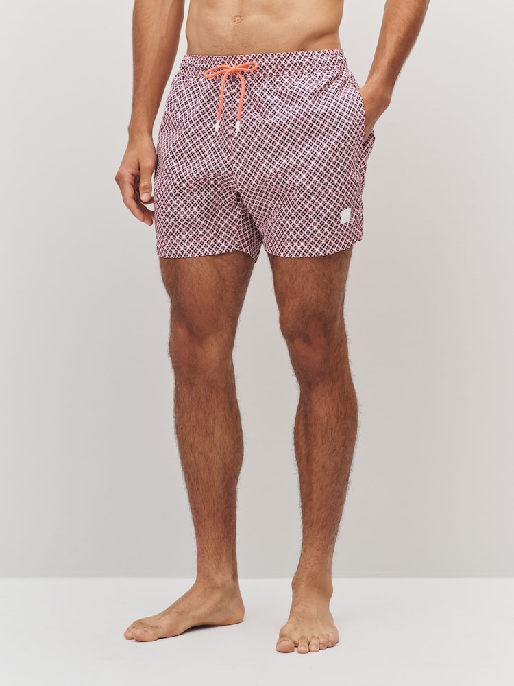 BOSS Pink Vibe Patch Logo Swim Shorts - Image 1 of 6