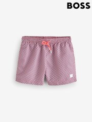 BOSS Pink Vibe Patch Logo Swim Shorts - Image 8 of 9
