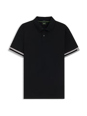 BOSS Black Zone Cuff Detail Logo Regular Fit Polo Shirt - Image 1 of 1