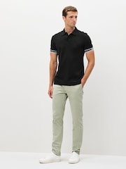 BOSS Black Zone Cuff Detail Logo Regular Fit Polo Shirt - Image 3 of 5