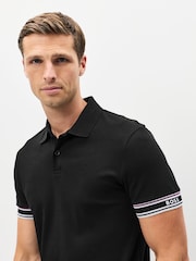 BOSS Black Zone Cuff Detail Logo Regular Fit Polo Shirt - Image 4 of 5