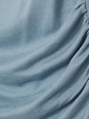 Reiss Blue Jasmine Ruched Jersey Vest - Image 4 of 4