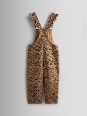 JoJo Maman Bébé Leopard Print Dungaree & T-Shirt Set - Image 5 of 8