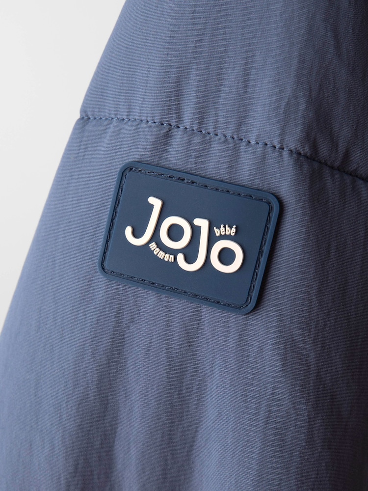 JoJo Maman Bébé Navy Novelty Dino Borg Lined Hooded Puffer Coat - Image 4 of 4 JoJo Maman Bébé Navy Novelty Dino Borg Lined Hooded Puffer Coat - Image 4 of 4