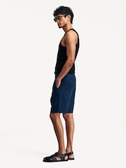 NN.07 Blue Crown Linen Tailored Shorts - Image 3 of 10
