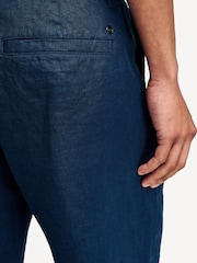 NN.07 Blue Crown Linen Tailored Shorts - Image 6 of 10