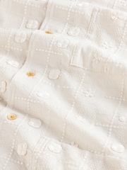 NN.07 Cream Relaxed Fit Ben Short Sleeve Patterned Shirt - Image 3 of 4