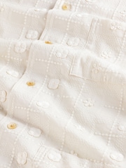NN.07 Cream Relaxed Fit Ben Short Sleeve Patterned Shirt - Image 4 of 4