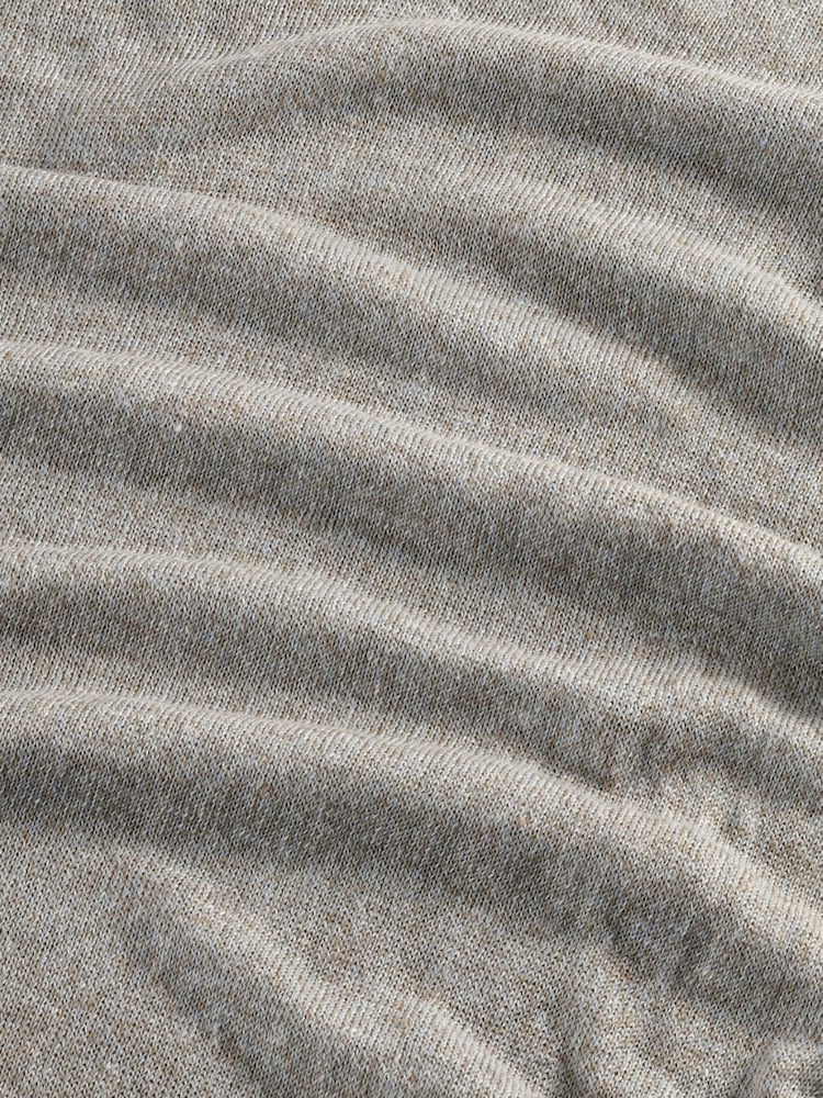 NN.07 Grey Cale Open Collar Knit Polo Shirt - Image 8 of 8