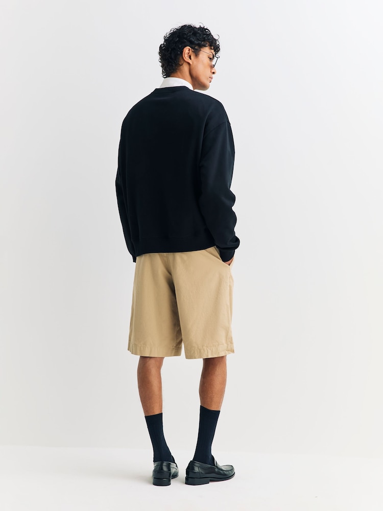 NN.07 Black David Crew Neck Embroidered Sweatshirt - Image 4 of 4