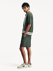 NN.07 Green Ares Textured Stitch Short Sleeve Knit Shirt - Image 2 of 7