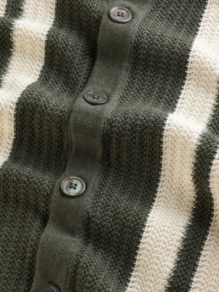 NN.07 Green Ares Textured Stitch Short Sleeve Knit Shirt - Image 7 of 7