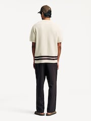 NN.07 Natural Ares Textured Stitch Short Sleeve Knit Shirt - Image 4 of 7
