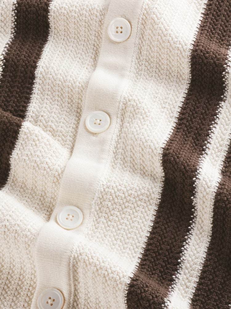 NN.07 Natural Ares Textured Stitch Short Sleeve Knit Shirt - Image 7 of 7 NN.07 Natural Ares Textured Stitch Short Sleeve Knit Shirt - Image 7 of 7