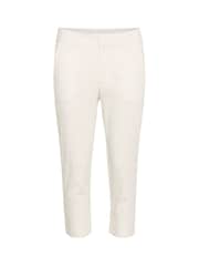 Kaffe KAlea Slim Fit Cropped Capri White Trousers - Image 5 of 6