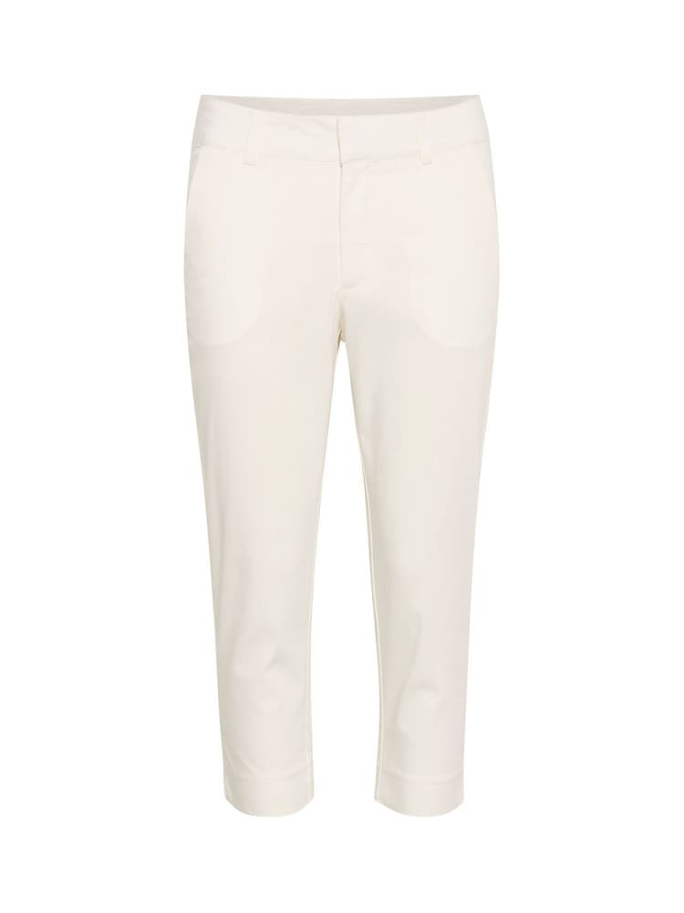 Kaffe KAlea Slim Fit Cropped Capri White Trousers - Image 5 of 6