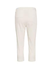 Kaffe KAlea Slim Fit Cropped Capri White Trousers - Image 6 of 6