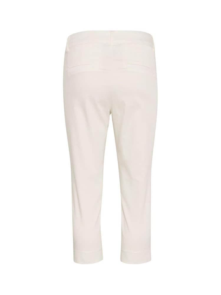 Kaffe KAlea Slim Fit Cropped Capri White Trousers - Image 6 of 6
