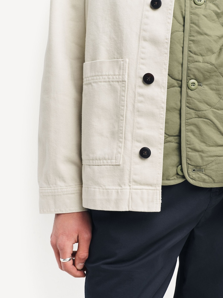 NN.07 Natural Ollie Workwear Chore Jacket - Image 6 of 6 NN.07 Natural Ollie Workwear Chore Jacket - Image 6 of 6