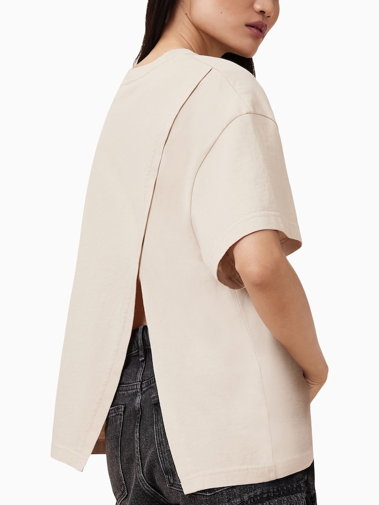 Кремовый - AllSaints Avri 100% Cotton T-Shirt - Image 2 of 7