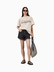 Кремовый - AllSaints Avri 100% Cotton T-Shirt - Image 3 of 7