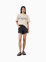 Кремовый - AllSaints Avri 100% Cotton T-Shirt - Image 5 of 7