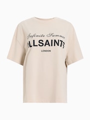 Кремовый - AllSaints Avri 100% Cotton T-Shirt - Image 7 of 7