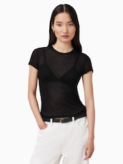 Negro - AllSaints June T-Shirt - Imagen 2 de 6