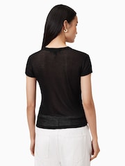 Negro - AllSaints June T-Shirt - Imagen 3 de 6