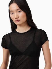 Negro - AllSaints June T-Shirt - Imagen 4 de 6