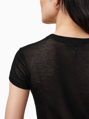 Negro - AllSaints June T-Shirt - Imagen 5 de 6