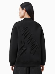AllSaints Black Nicola Bomber Jacket - Image 2 of 7