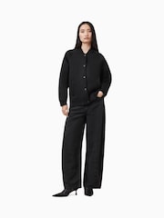 AllSaints Black Nicola Bomber Jacket - Image 3 of 7