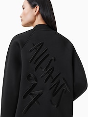 AllSaints Black Nicola Bomber Jacket - Image 6 of 7