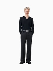 AllSaints Black Tanner Trousers - Image 1 of 6