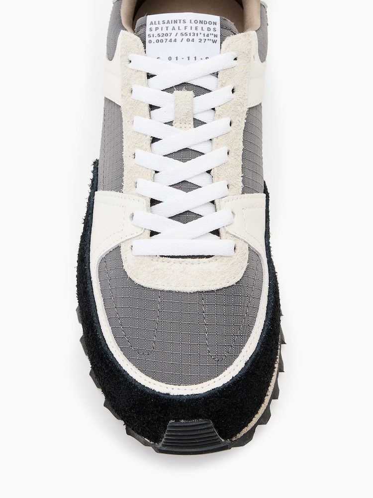 AllSaints Grey Viggo Low Shoes - Image 4 of 6