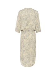 Soaked in Luxury Grey SLZaya Long Sleeve V-Neck Maxi Dress - Image 2 of 2