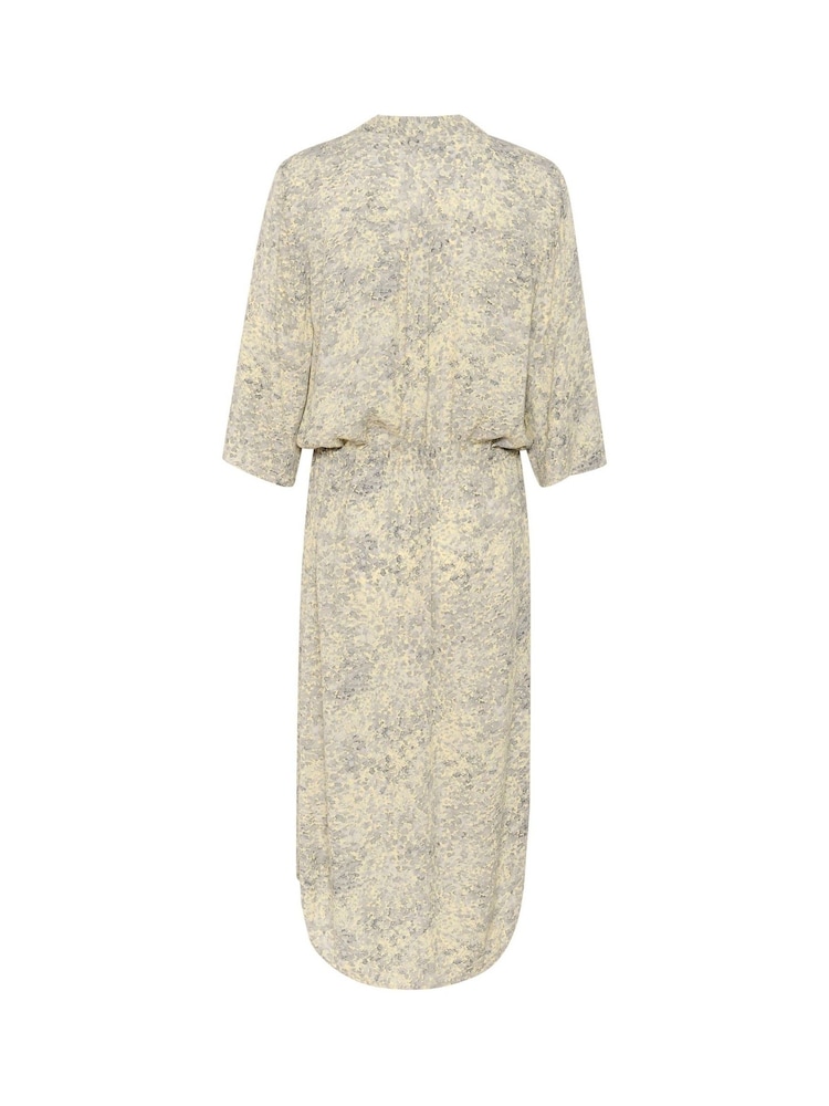 Soaked in Luxury Grey SLZaya Long Sleeve V-Neck Maxi Dress - Image 2 of 2