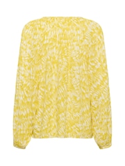 Soaked in Luxury Yellow SLZaya V-Neck Long Sleeve Blouse - Image 6 of 6