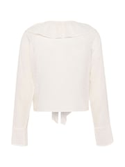 Soaked in Luxury SLCammelie Long Sleeve V-Neck White Blouse - Image 5 of 5