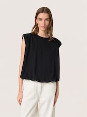 Soaked in Luxury SLJina Balloon 100% Cotton Black Tank Top - Image 1 of 1