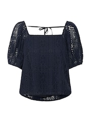 Soaked in Luxury Blue SLCoopelia Short Sleeve Blouse - Image 1 of 2